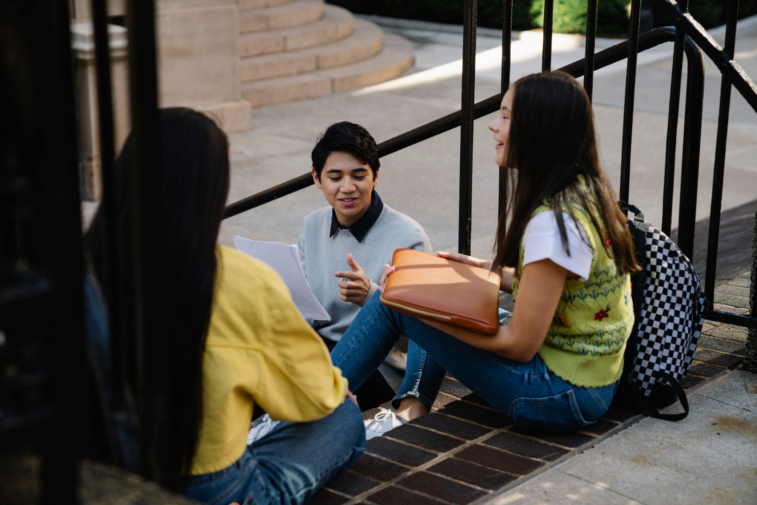 teens studying