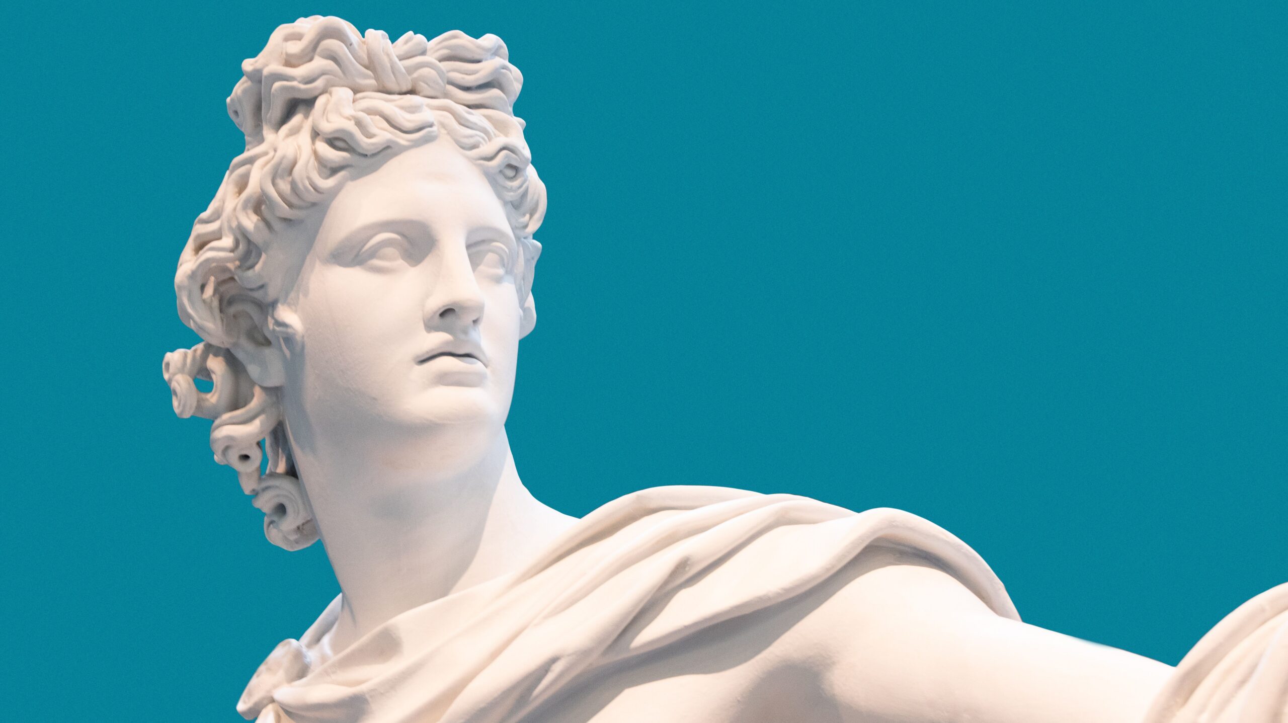 A sculpture of Apollo, a prominent figure in Greek Mythology.